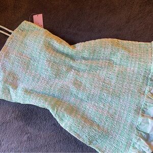 Wild Fable Mint Green Textured Mini Dress
